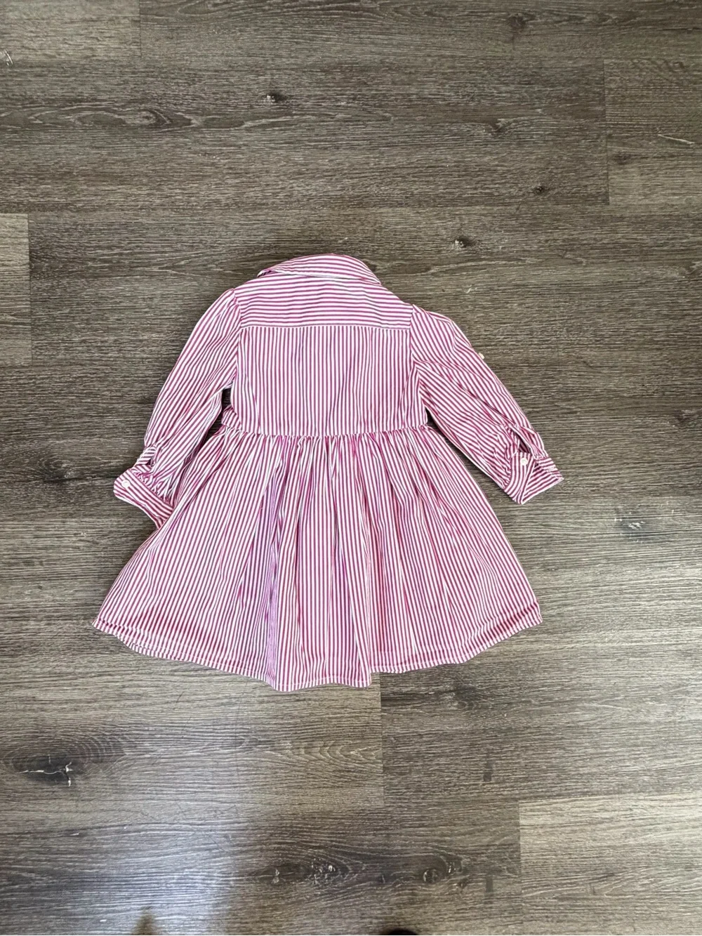 Ralph Lauren Pink and White Striped Button-Up Blouse
